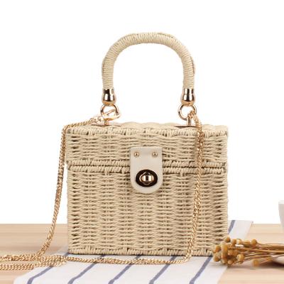 China 2022 Summer Beach Travel Grass Handbag Lady Cross - Leisure Woven Case Dual-Use Straw Clutch Bag Vacasiont Bag Trends Body Bags Small for sale