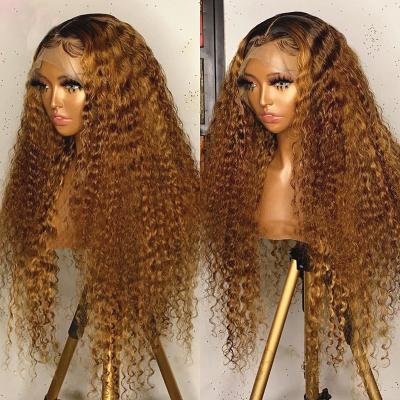 China The body wave the little girl who sells wigs today recommends a blonde wig with 180% density, twisted and curly lace front wig for sale