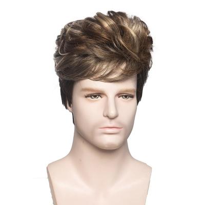 China Other the little girl who sells wigs recommend men's wigs, straight black synthetic elf men's wigs for sale