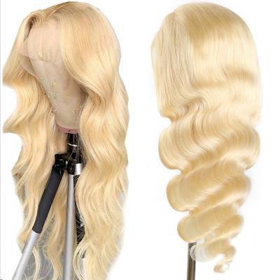 China Body Wave 613 Honey Blonde Lace Front Wig 13x4 Human Hair Lace Front Wig Pre Inserted Brazilian Virgin Remy Hair Wig for sale