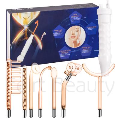 China Electric Anti-Puffiness Household Physiotherapy Equipment High Frequency Skin Therapy Magic Wand Acne Remover Machine for sale