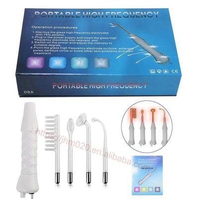 China Skin Tightening Portable High Frequency Ozone Electrotherapy Apparatus Facial Wand for sale