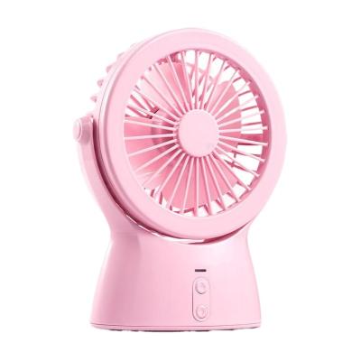 China 90 Degree Rotation 3 Speeds Portable Adjustable Rechargeable USB Mini Desktop Fan With Led Light for sale