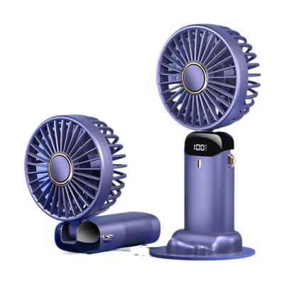 China Factory Price Portable Rechargeable USB Mini Handheld Fan With Digital Portable Display for sale