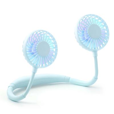 China Portable Hot Adjustable Mini Neck Cooling Portable Fan Rechargeable Hands Free Selling 3-Speed ​​USB for sale