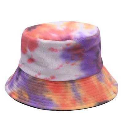 China Outdoor Sun Protect Radiation Colorful Reversible Pattern Bucket Fisherman Hats Fashion Tie Dye Hat Outdoor Fisherman Hat for sale