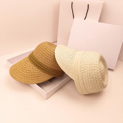 China 2022 Picture Classic Beach Straw Hat Golf Hat Lady Sports Raffia Straw Baseball Hat for sale