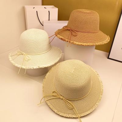 China Picture Sell Straw Hats Rayon Raffia Crochet Foldable Straw Hat Knitting Wholesale Paper for sale