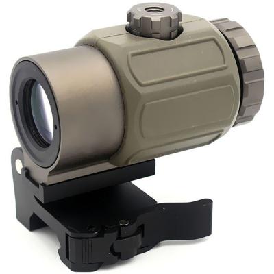 China Durable G43 3X Optics Magnifier Sight With QD Side Flip Mount FDE Color for sale