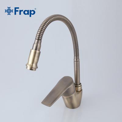 China Electric Faucets Frap Torneira Cozinha Faucet Mixer Water Antique Style Kitchen Faucet Bronze Cold And Hot Flexible Nose 360 ​​Degree Rotation F4330-4 for sale