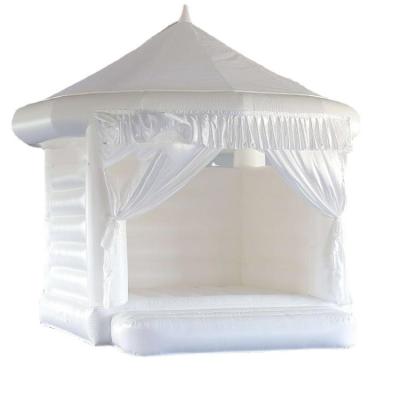 China 15x15ft PVC White Inflatable Bouncer Castle Indoor Kids Jumping Castle Inflatable Wedding Party for sale