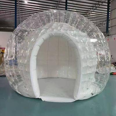 China Clear Inflatable Air Dome Tent for Party Rental Inflatable Clear Bubble Tent with Balloons for Outdoor Exhibition FTT 208456 for sale