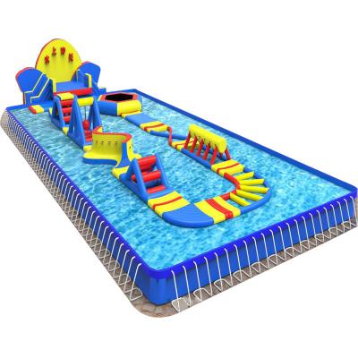 China Outstanding Mega Water Park Inflatable Trampoline Park PVC Firstents Inflatable Theme Park Amusement Water Park For Water Sport Games for sale