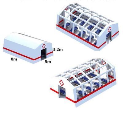 China White Camouflage Play Tent First Aid Hospital Fire Tents / Relief Inflatable Medical Sanitary Rescue Tent Disaster Relief Field for sale