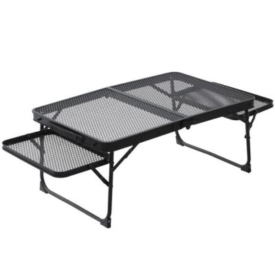 China Modern Portable Camping Table Double Deck Barbecue Table Travel Aluminum Alloy Grill Firstents Outdoor Folding Table for sale