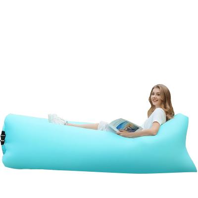 China Hybrid Type Portable Firstents Beach Camping Sleeping Bag Folding Waterproof Air Single Sofa Cushion Outdoor Lazy Inflatable Sofa Bed for sale