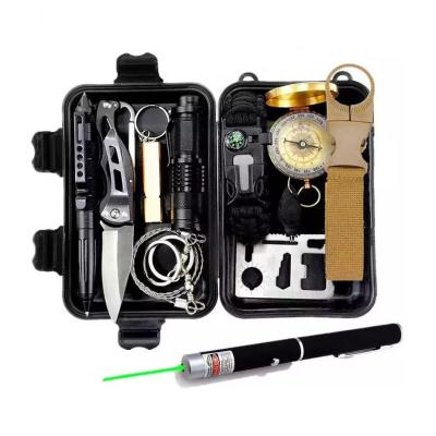 China Professional Outdoor Camping Survival Hiking Gear Tools Kit Box Emergency Escape Safety Survival Bug Out Of Bag Survival Kit < 1L for sale