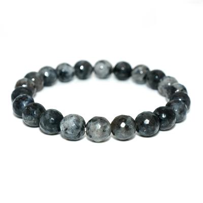 China 6/8/10mm Eco-Friendly Insurance High Commercial Grade Natural Faceted Black Snap Bangle for sale