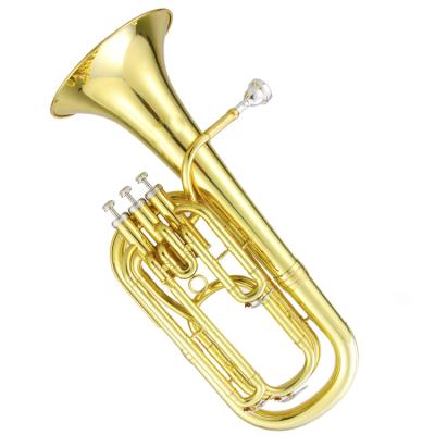 China GOLD LACQUER ALTO HORN Bb KEY 3 PISTONS DISPENSER for sale