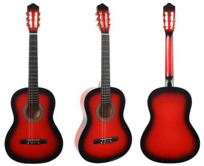 China 39 INCH GUITAR RED BLATTED OEM BASSIN CLASSICAL GUITAR for sale