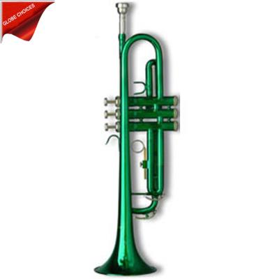 China COLORED LACQUER DISTRIBUT GREEN TRUMPET Bb KEY for sale