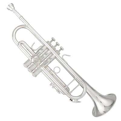 China GOLD LACQUER QUALITY TRUMPET Bb KEY SILVER PLATED OEM for sale