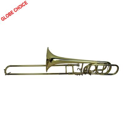 China GOLD LACQUER BAS TROMBONE Bb/F/Eb/G/D OEM for sale