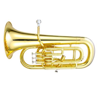 China GOLD LACQUER EUPHONIUM Bb KEY 3+1 PISTONS OEM for sale