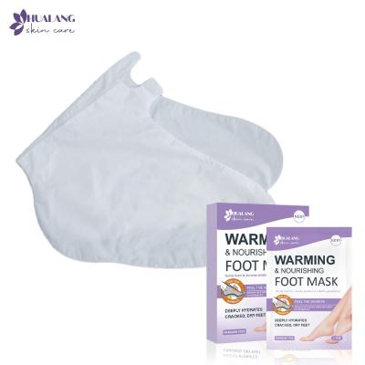 China OEM Factory Amazon Label Custom White Popular Foot Skin Care Nourishing Private Label Foot Thermal Heating Mask for sale