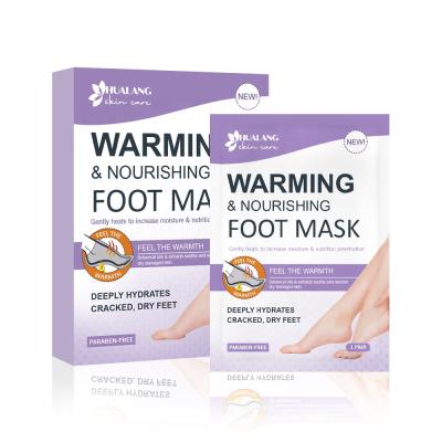 China Custom White Popular Skin Care Foot Skin Care Extra Large Private Label Factory OEM Amazon Foot Nourishing Heating Thermal Mask for sale