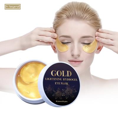 China Anti-Puffiness Private Label 60 Pcs Hydrogel Eye Mask Gold Eye Mask Gold Patches Hydrogel Gold Under Eye Mask for sale