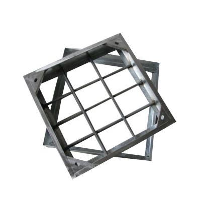 China Other Square EN124 Custom Recessed Stainless Steel Manhole Cover Top With Frames For Drainage for sale