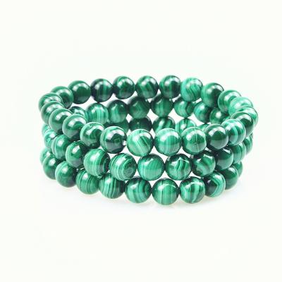 China Wholesale CLASSIC Natural Malachite 8mm Series Beads Charming Malachite Bracelet Women Men Bangle Fashion Jewelry for sale