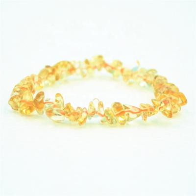 China Yellow Citrine Quartz Chips Beads Healing Charms Crystals Bracelet Casual/Sports Gemstone Wholesale Jewelry for sale