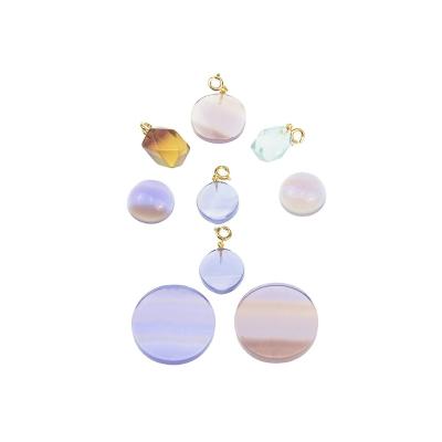 China CLASSIC Natural Clear Stone Rainbow Fluorite Crystal Yellow Fluorite Pendant NEW Charming Purple Fluorite Necklace Jewelry Women Girl for sale