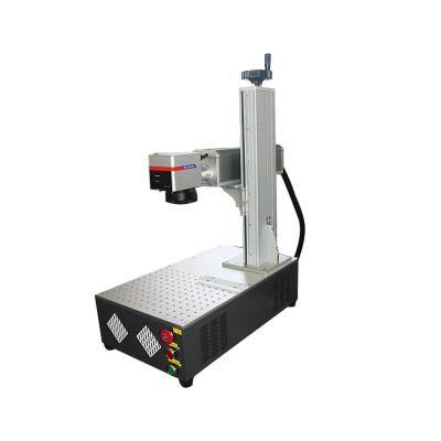 China Air Cooled Silver Green Light Gold Metal Jewelry Mark Engrave Cut Fiber Laser Mark Engrave Machine 10w 20w 30w 50W with Auto Focus for sale