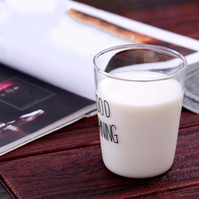 China 400ml Large Capacity Breakfast Cup Juice Stored Japanese Single Layer Glass Cup for sale