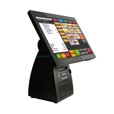 China Brand New POS Systems RunTouch RT156 Touch Screen 15.6 Inch POS System With Printer VFD MSR for sale