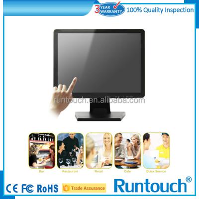 China Touch Screen POS Systems Runtouch RT-1500 TPV POS Systems15inch Touch Screen Monitor with Plastic Stand for sale