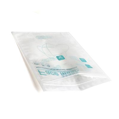 China Barrier Customized Printed Medical Surgical Face Mask Packaging Bag Zipper Resealable Plastic Bag for sale