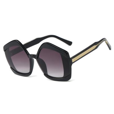 China Fashion sunglasses 2021 new fashionable sunglasses shape large irregular frame sunglasses men and women universal too for sale