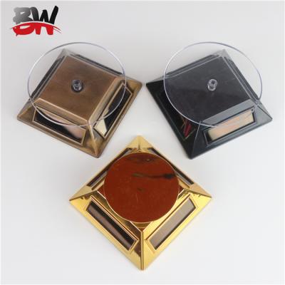 China Wholesale /Crystal Watch /Jewelry 10cm 360 Degree Rotating Solar Display Turntable Stand For Watch Jewelry for sale