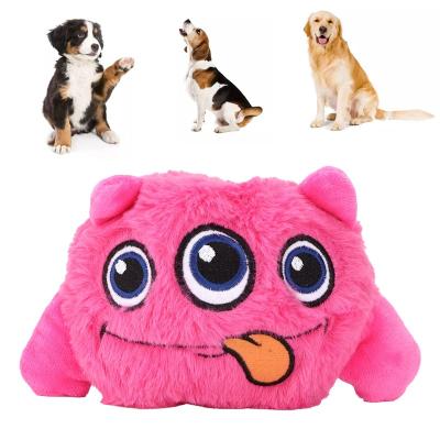 China Viable New Sale Electric Tooth Cleaning Chewing Squeaky Cartoon Dog Plush Dolls Ball Squeaker Animal Head Toy With Voiceme for sale