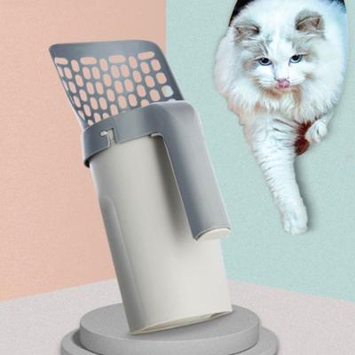 China Multifunctional Easy To Use Dismountable Plastic/Multifunctional/Dismountable Pet Cat Shit Poop Toilet Litter Shovel With Waste Disposal Bag for sale