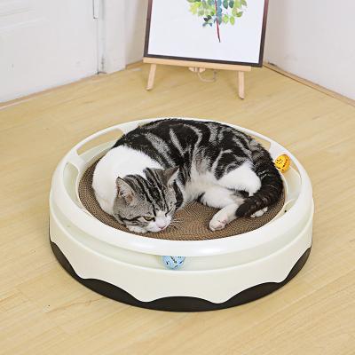 China Sustainable PP Waterproof Hull Dampproof Non-Flaking Wrinkled 3 In 1 Multifunctional Durable Pet Cat Nest With Ball Track for sale