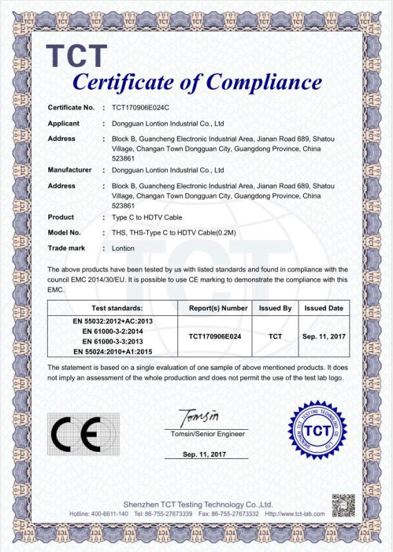 CE - Dongguan Langchi Electronics Co., Ltd.