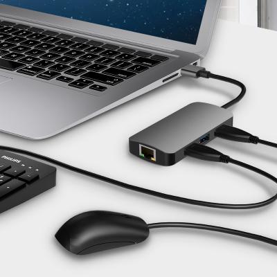 China Aluminum Alloy USB C HUB Multi 4-in-1 Type-C to USB 3.0, Micro Adapter for MacBook Pro for sale