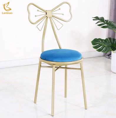 China Factory direct sales modern simple blue bow thickened living room equipment nail office chairs for sale