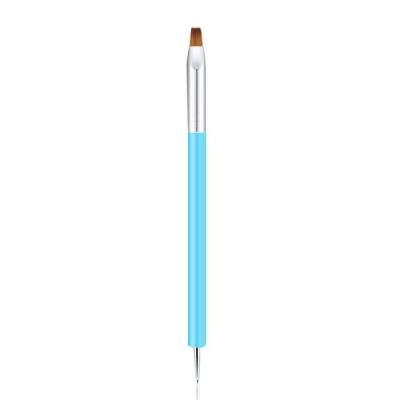 China Hot Sale Nail Pen Nail Art Dotting Flat Head Dot Drill Pen Shape Dual Function Tools for sale