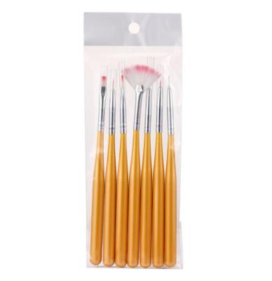 China NAIL Wholesale Ail Pen Layout 7 Painting Sets Brushes Nail Art Pen Brush for sale